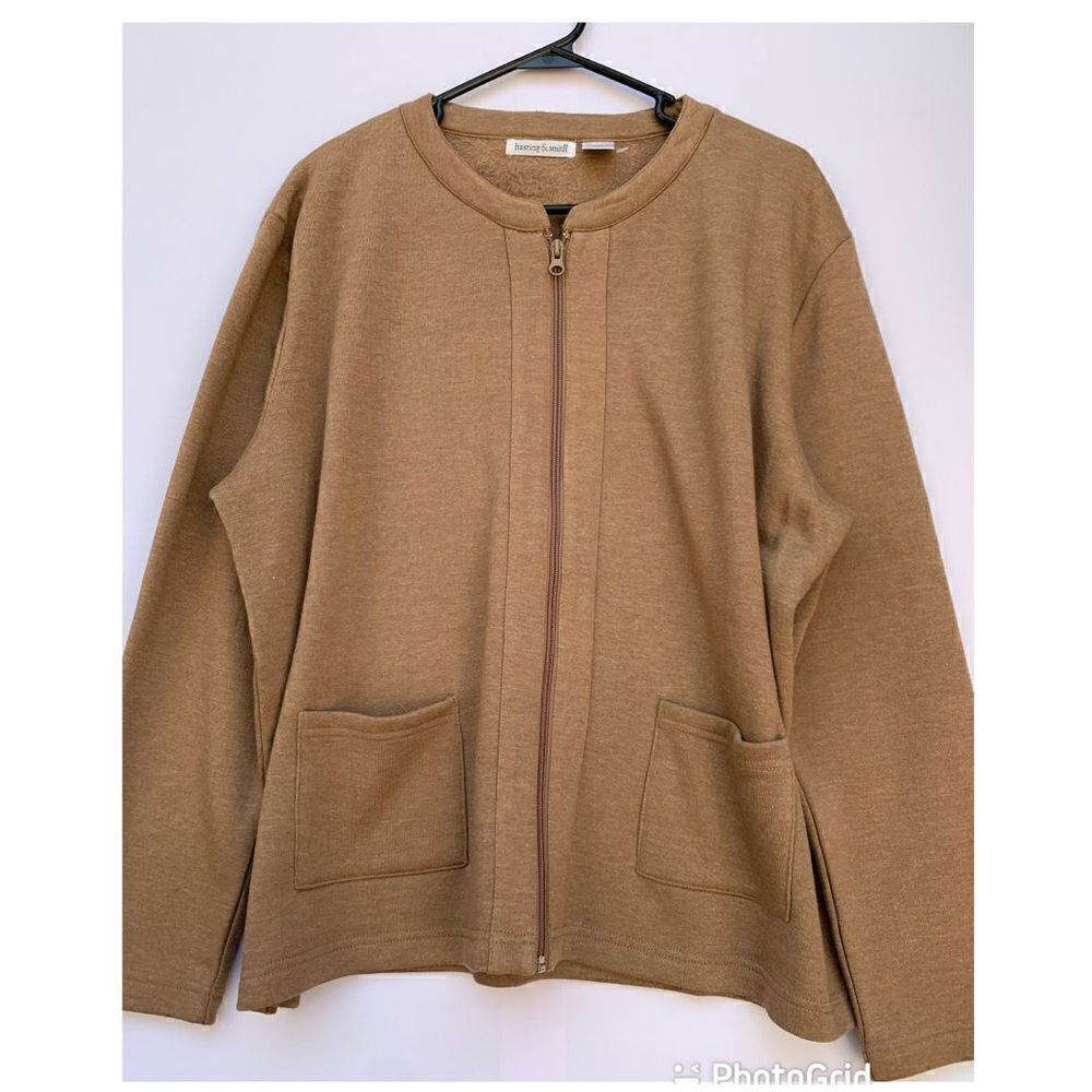 Hastings and Smith Zip Up Cardigan Jacket Color: Doe Heather New with ta…
